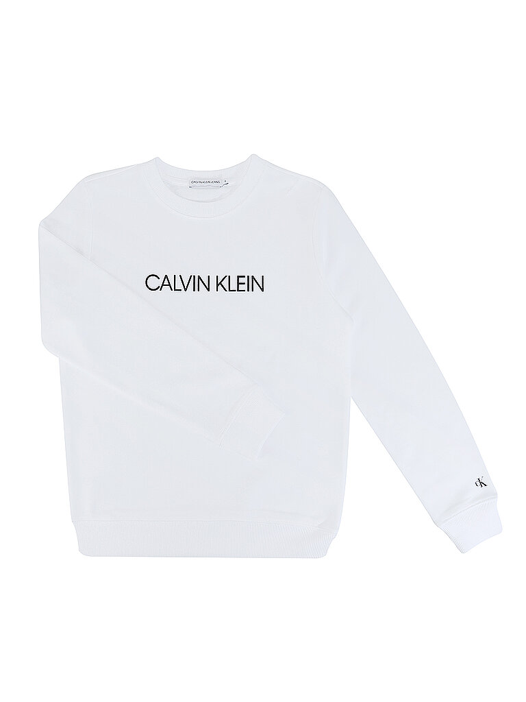 CALVIN KLEIN JEANS Mädchen Sweater weiß | 140